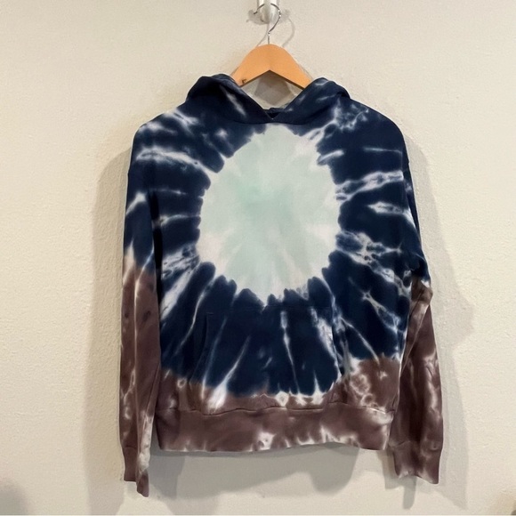 Monrow Tops - Monrow sunburst tie dye relaxed fit hoodie shades of blue and purple size small